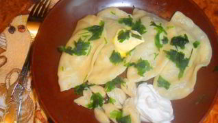 Вареники с картошкой и печенью