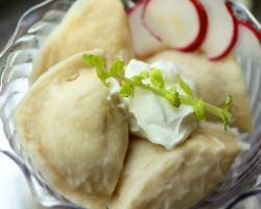 Вареники с картошкой и жареными грибами