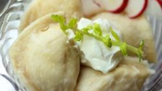 Вареники с картошкой и жареными грибами