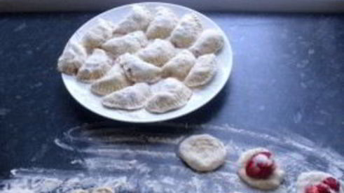 вареники с клубникой на кефире