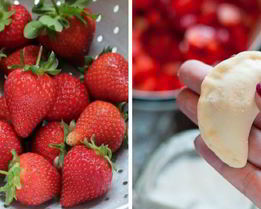 Вареники с клубникой