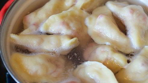 вареники с клубникой