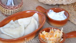 Вареники с куриной грудкой и картофелем