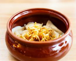 Вареники с курицей и грибами