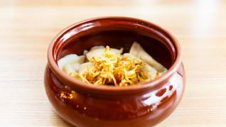 Вареники с курицей и грибами