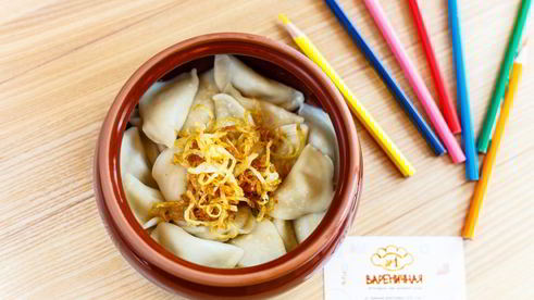 вареники с курицей и грибами