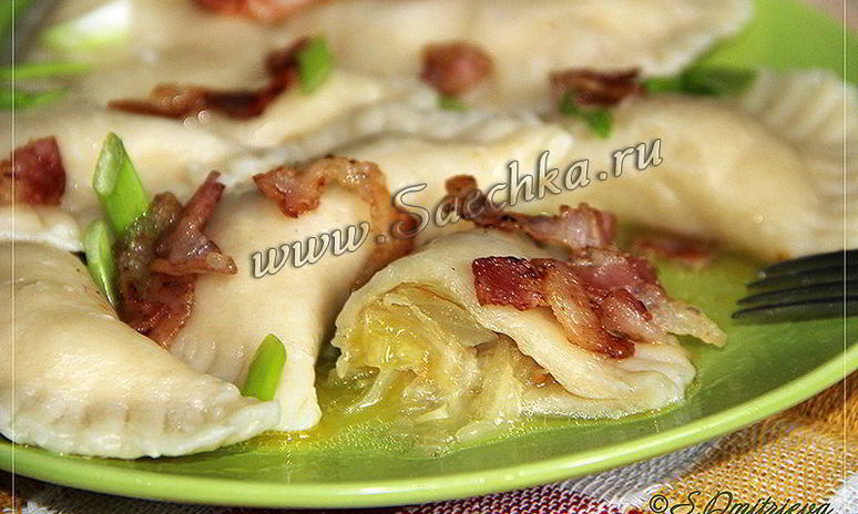 Рецепт вареников с квашеного капустого