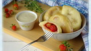 Вареники творожные с ванильно-тимьяновым соусом