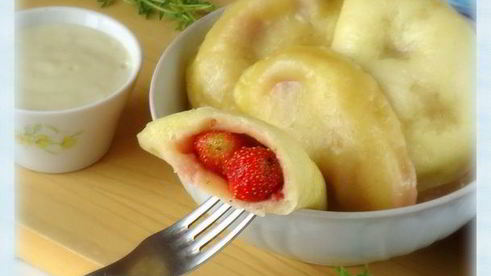 вареники творожные с ванильно-тимьяновым соусом