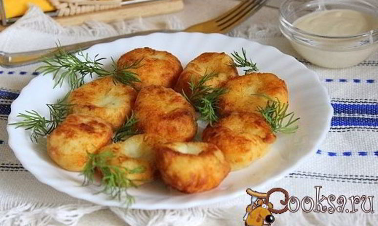 Рецепт жареных картофельно-творожные клецки