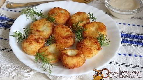 жареные картофельно-творожные клецки