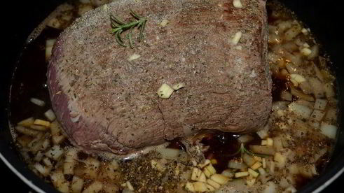 жаркое из говядины на кофе