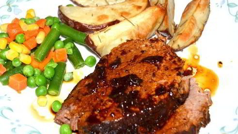 жаркое из говядины на кофе