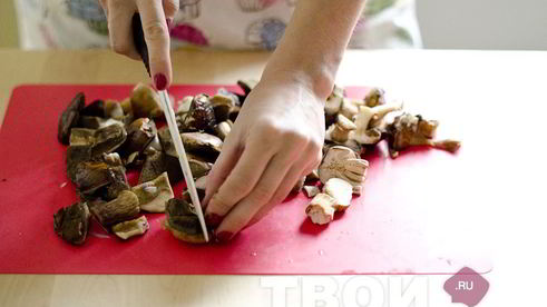 жаркое из говядины с белыми грибами