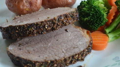 жаркое из говядины с пряной корочкой