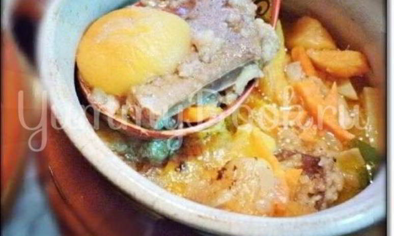 Рецепт жаркого из говяжьей печени с абрикосами