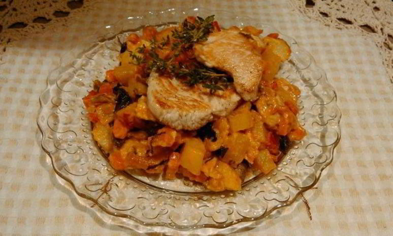 Рецепт жаркого из индейки с пармезаном