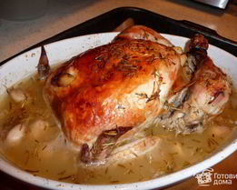 Жаркое из курицы с 40 зубчиками чеснока