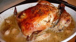 Жаркое из курицы с 40 зубчиками чеснока