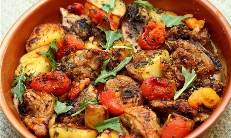 Рецепт жаркого из курицы с овощами