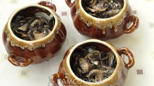 жаркое с грибами в горшочках