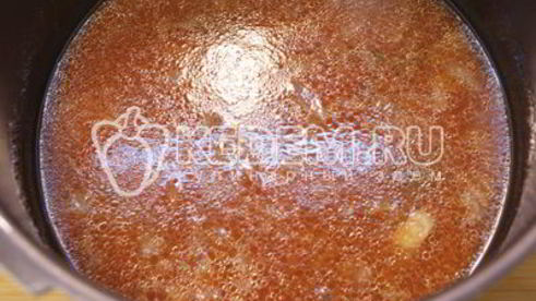 жаркое с грибами в томатном соусе из протертых помидоров