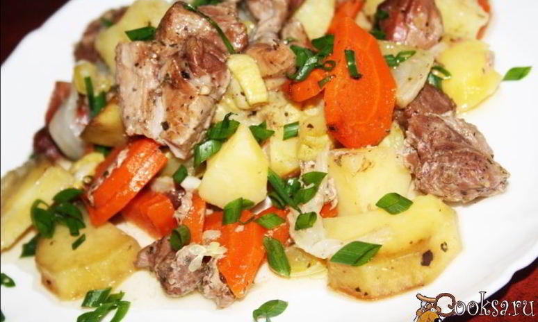 Рецепт жаркого с индейкой в пакете