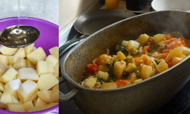 Рецепт жаркого с кабачками без обжарки