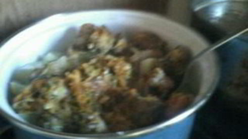 жаркое с куриными шейками