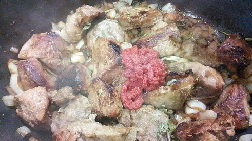 жаркое с овощами и тыквой