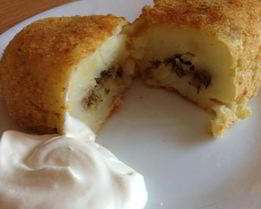 Картофельные зразы с фаршем в духовке