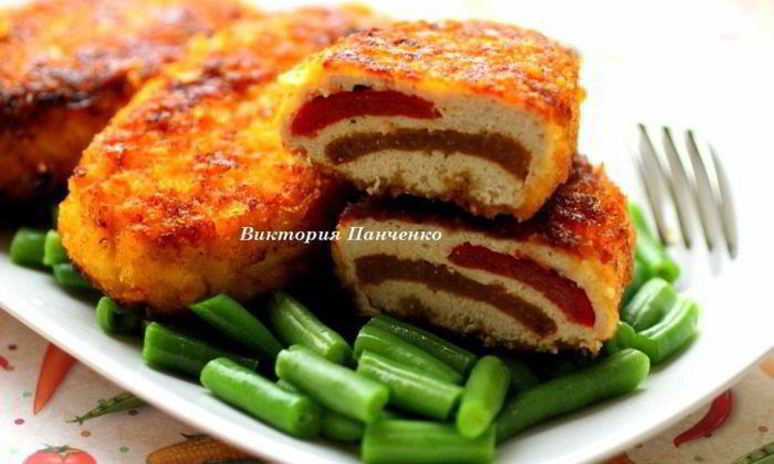 Рецепт куриных зраз с болгарским перцем