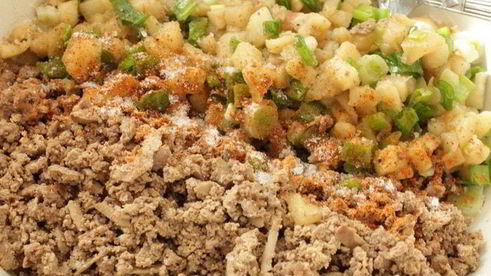 куриные зразы с печенью и яблоками