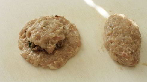 куриные зразы с печенью и яблоками