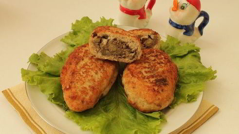 куриные зразы с печенью и яблоками