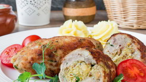 куриные зразы с пикантной начинкой