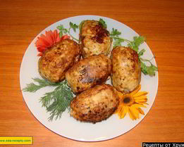 Мясные зразы с яйцом