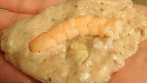 рыбные зразы с креветками