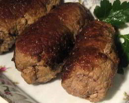 Зразы из говядины и свиного фарша по-румынски