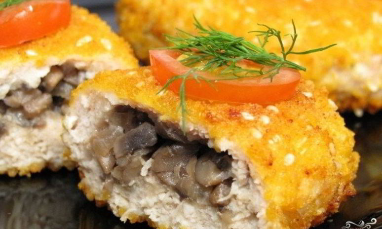 Рецепт зраз из индейки с грибами