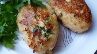 Зразы рыбные с яично-грибной начинкой