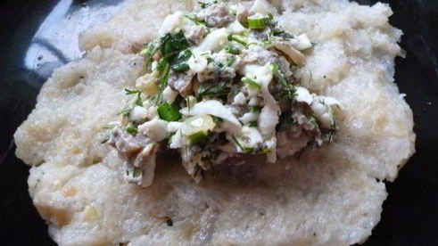 зразы рыбные с яично-грибной начинкой