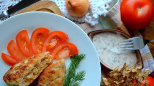 Зразы с макаронами