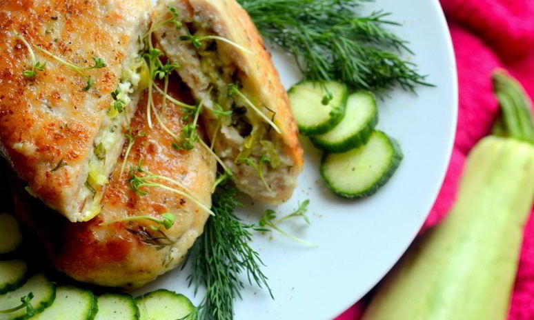 Рецепт зраз с творогома и свежима кабачкома