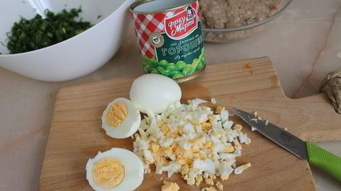 зразы с зеленым горошком и зеленью