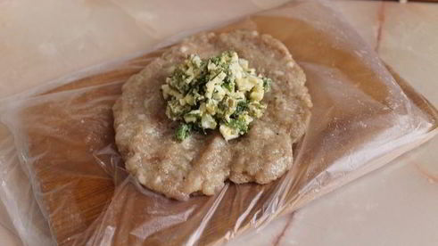 зразы с зеленым горошком и зеленью