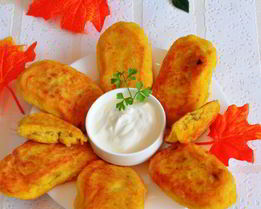 Зразы тыквенно-картофельные с грибами