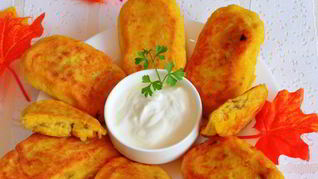 Зразы тыквенно-картофельные с грибами