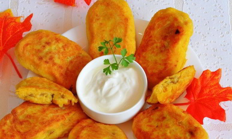 Рецепт зраз тыквенно-картофельные с грибами