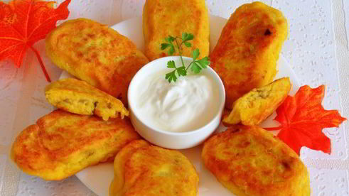 зразы тыквенно-картофельные с грибами